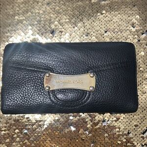 Michael Kors Black Pebbled Leather Wallet